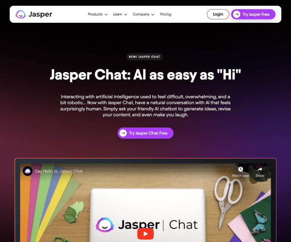 Jasper Chat–AI聊天创作助手