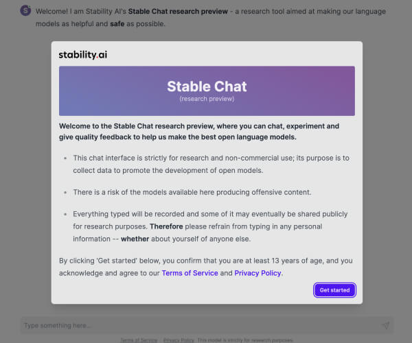 Stable Chat–免费AI聊天助手