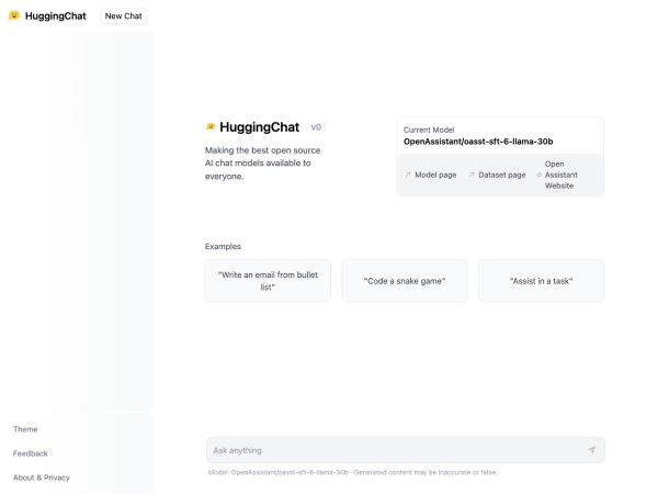 HuggingChat–AI智能聊天助手
