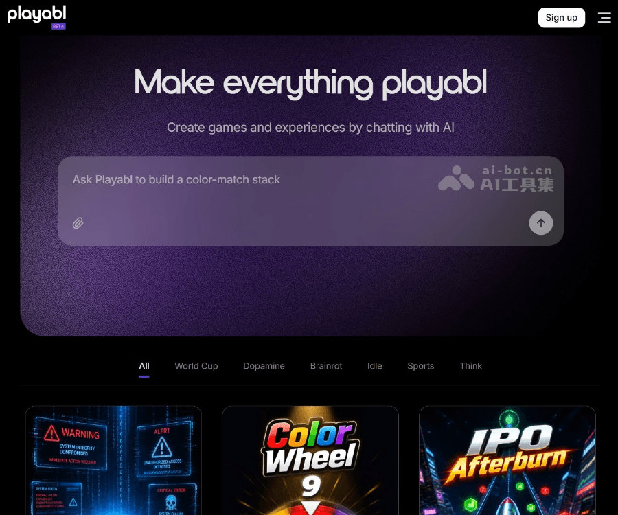 Playabl–AI游戏创作平台