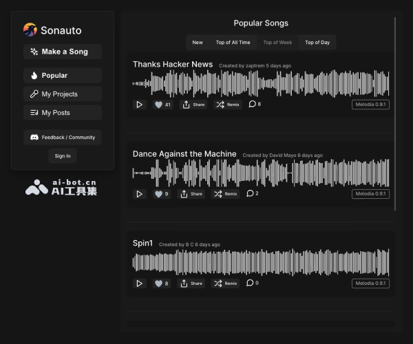 Sonauto–免费AI音乐生成