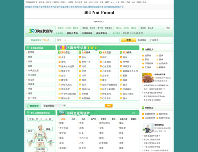 39健康网–症状查询