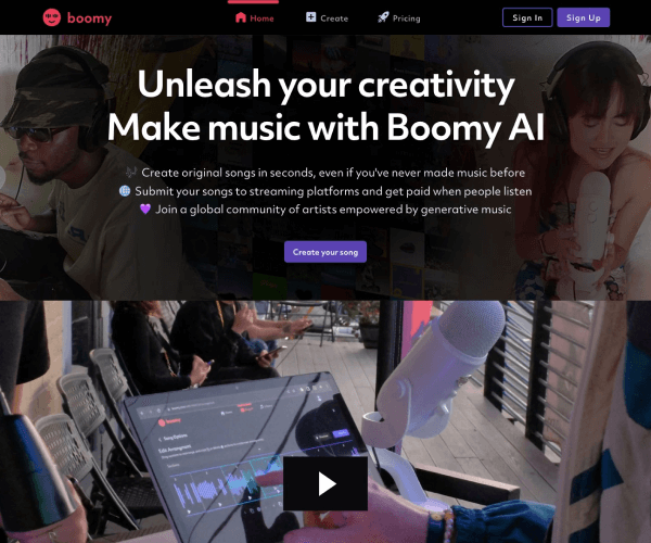 AI生成音乐 Boomy