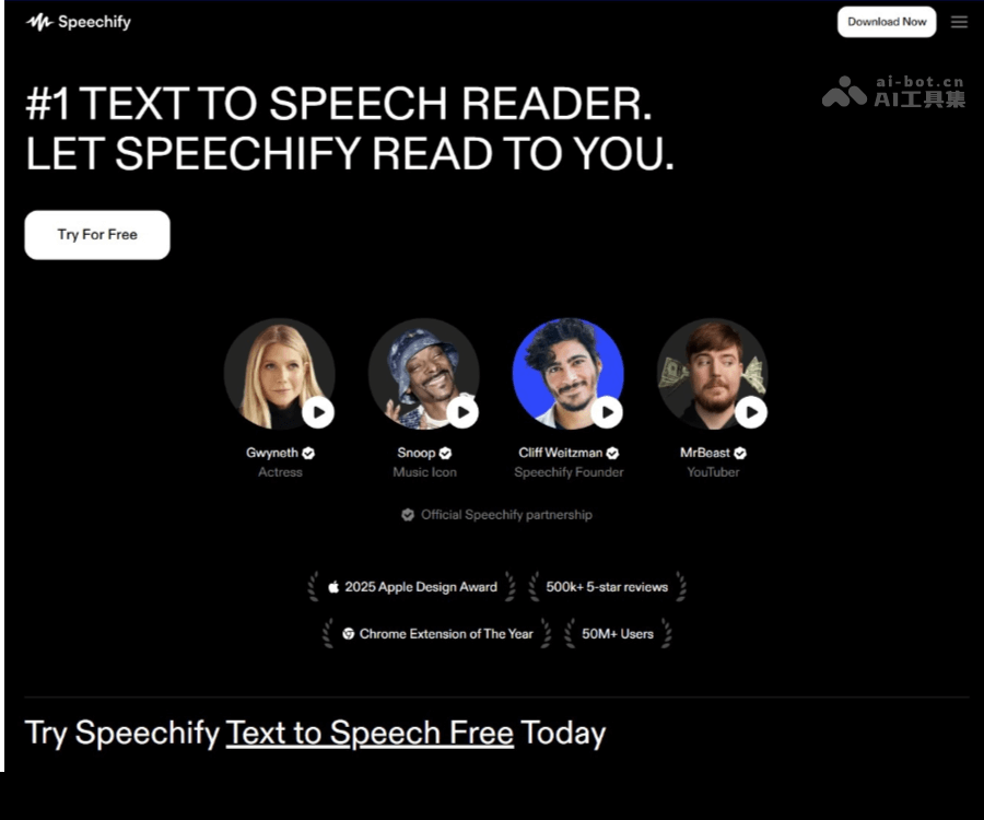 Speechify–文字转语音朗读器