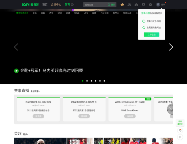 爱奇艺体育–体育赛事直播