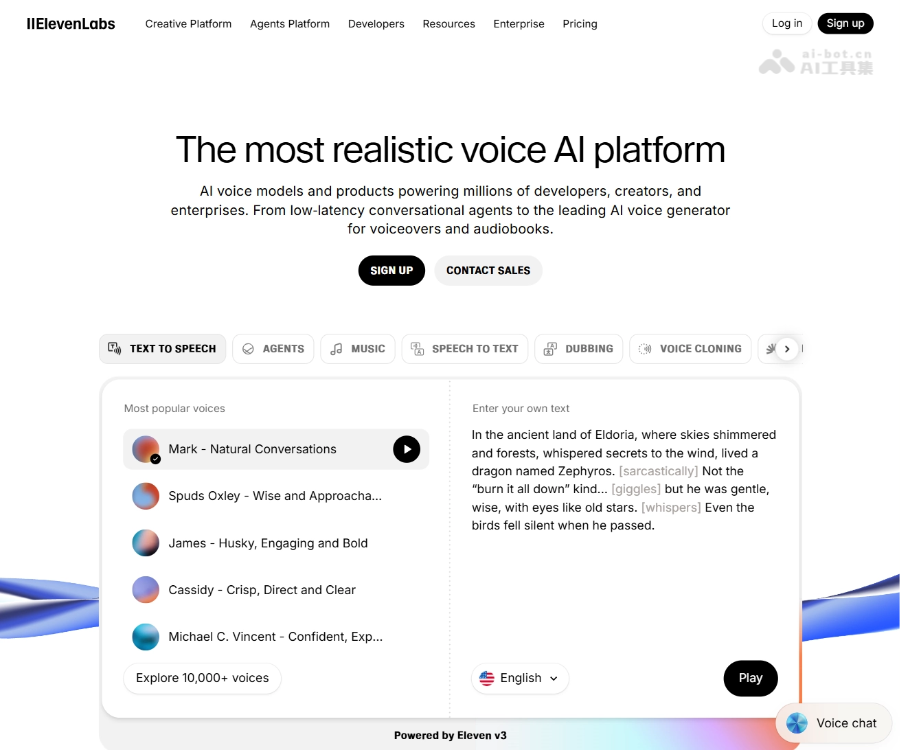 ElevenLabs–AI文本转语音