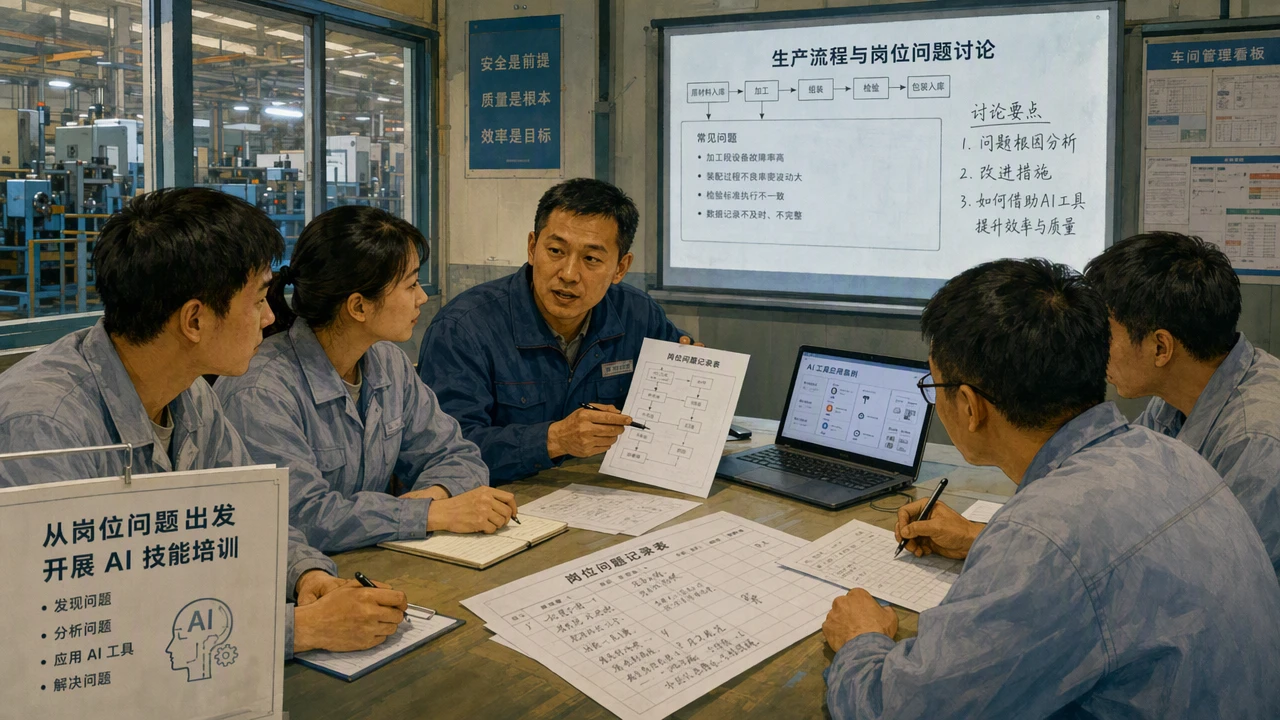 传统工厂培训AI技能，怎样把课程变成岗位改进项目