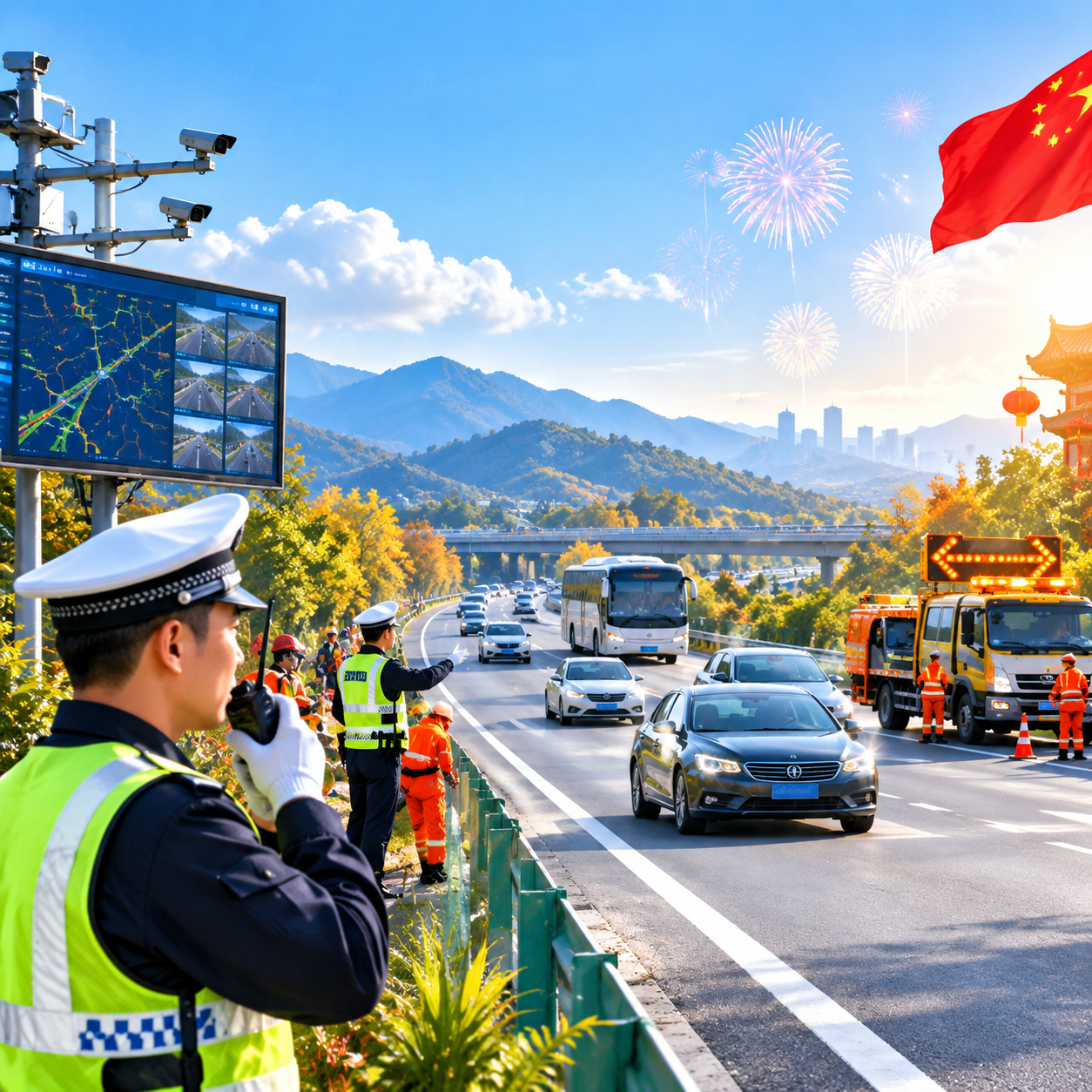 多部门多措并举保障国庆公路出行：护航假期平安顺畅路