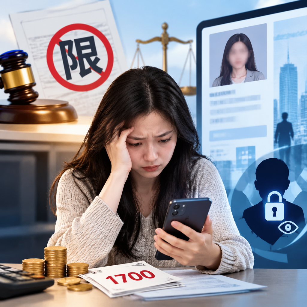 女子欠1700元被限高公开照片：限高令的适用边界与隐私争议